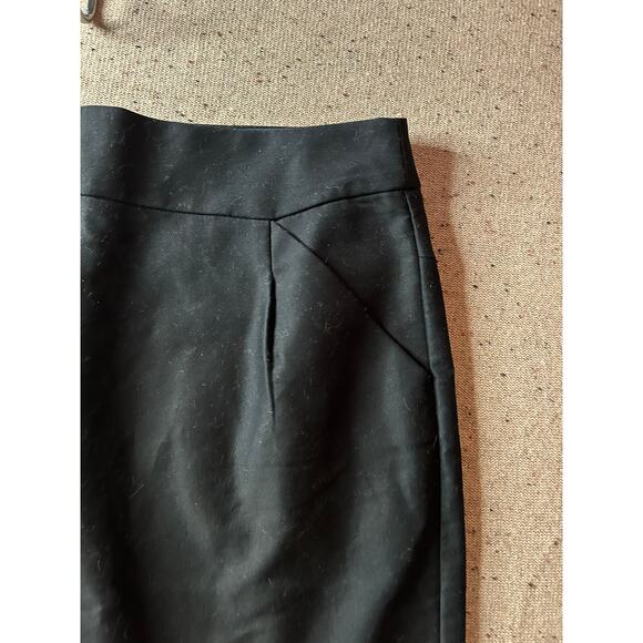 Black J. Crew Pencil Skirt 10 Dual Kick Pleat Preppy Sexy Classic - Picture 10 of 10